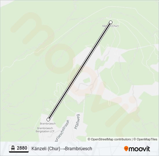 2880 Cable Car Line Map