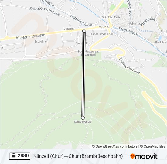 2880 Cable Car Line Map