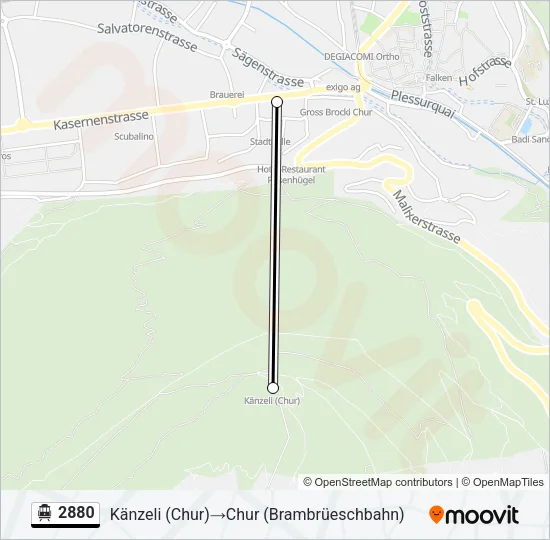 2880 Cable Car Line Map