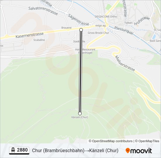 2880 Cable Car Line Map