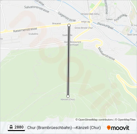 2880 Cable Car Line Map