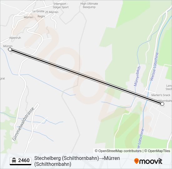 2460 Cable Car Line Map
