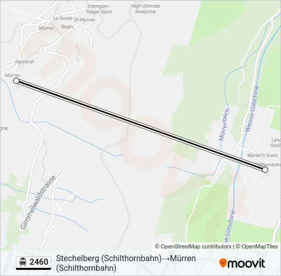 2460 Cable Car Line Map