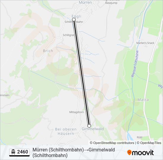 2460 Cable Car Line Map
