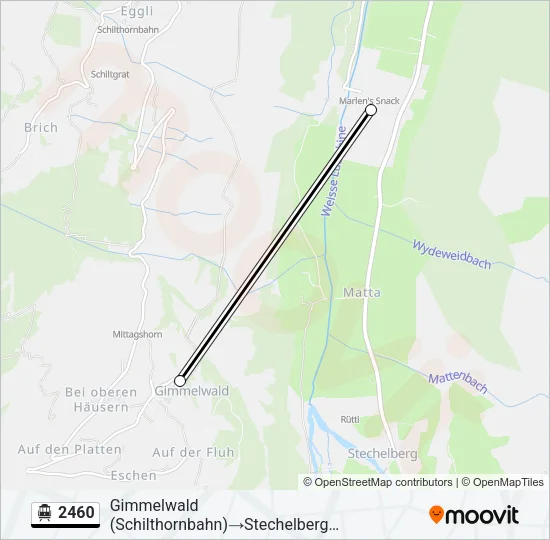 2460 Cable Car Line Map