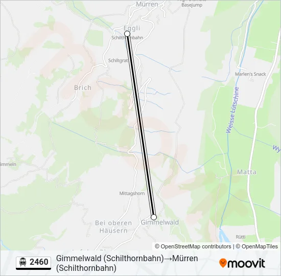 2460 Cable Car Line Map
