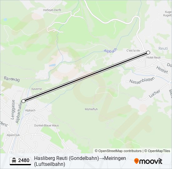 2480 Cable Car Line Map
