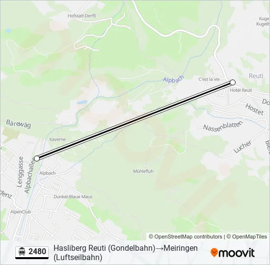 2480 Cable Car Line Map