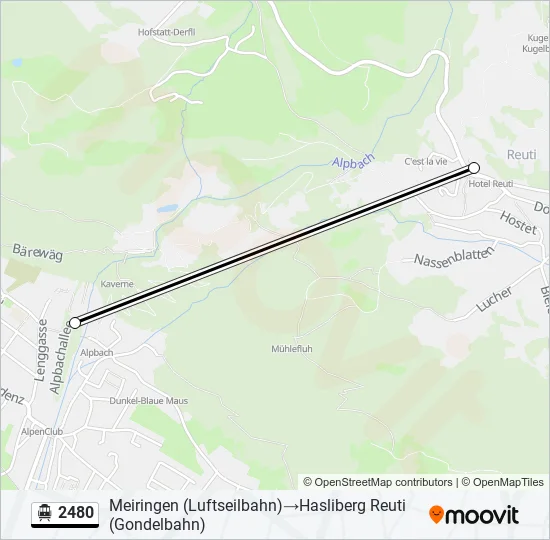 2480 Cable Car Line Map