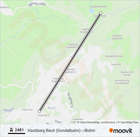 2481 Cable Car Line Map