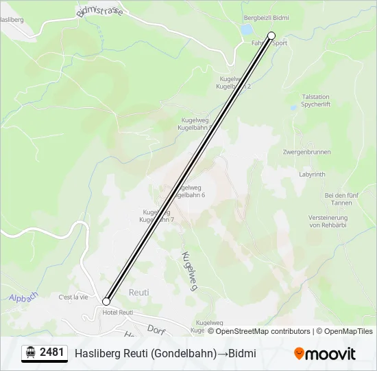 2481 Cable Car Line Map