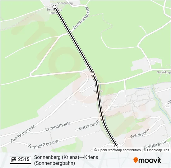 Plan de la ligne 2515 de funiculaire