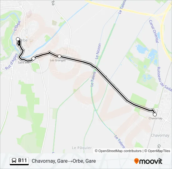 B11 Bus Line Map