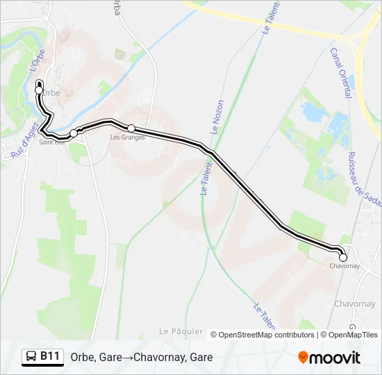 B11 Bus Line Map