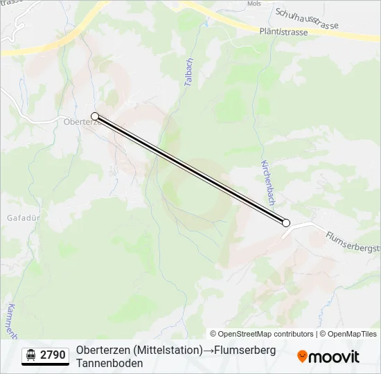 2790 Cable Car Line Map