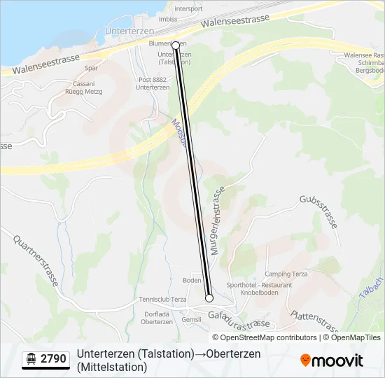 2790 Cable Car Line Map