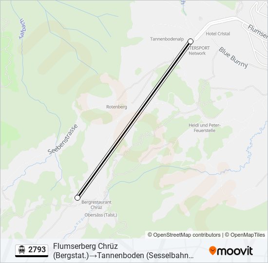 2793 Cable Car Line Map