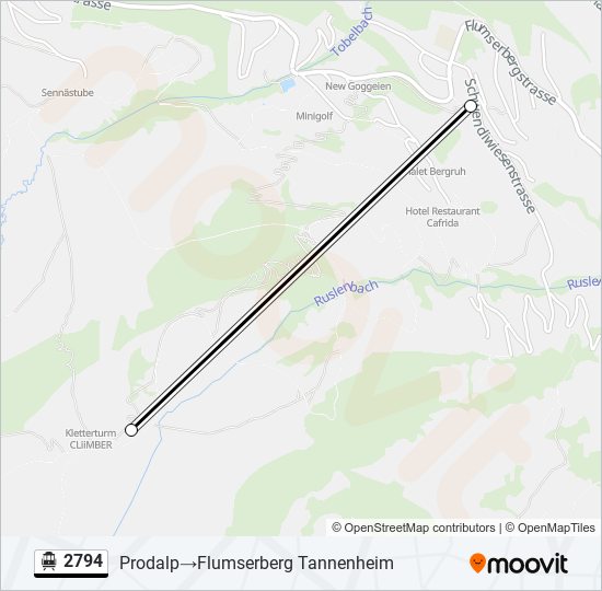 2794 Cable Car Line Map