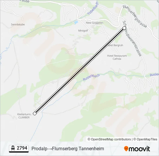 2794 Cable Car Line Map