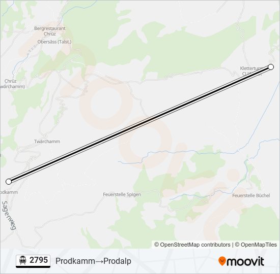 2795 Cable Car Line Map