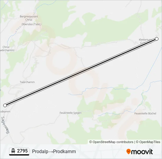 2795 Cable Car Line Map