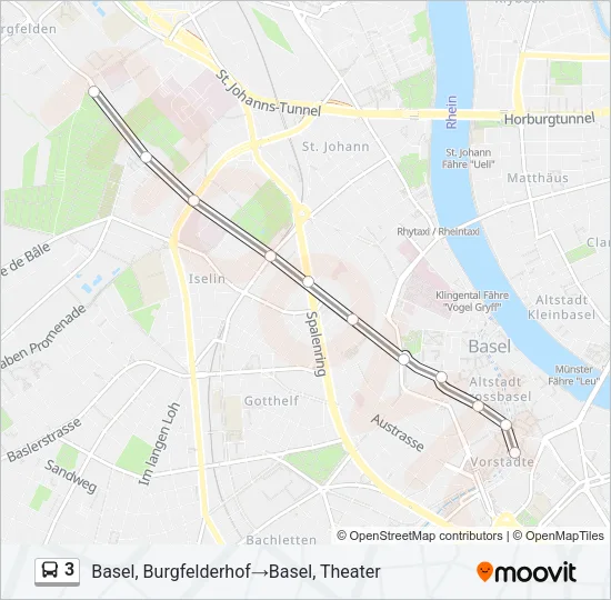 3 Bus Line Map