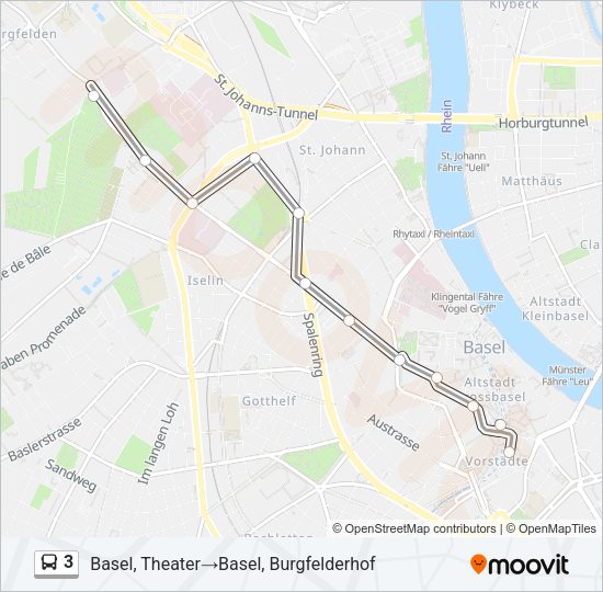 3 Bus Line Map