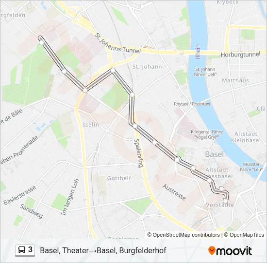 3 Bus Line Map