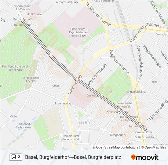 3 Bus Line Map