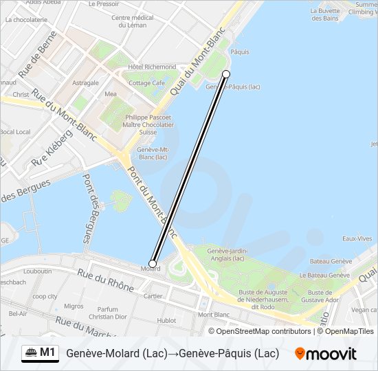 M1 Ferry Line Map