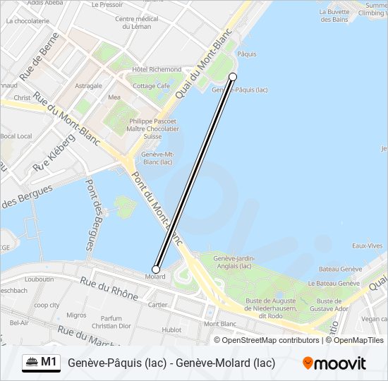 M1 ferry Line Map