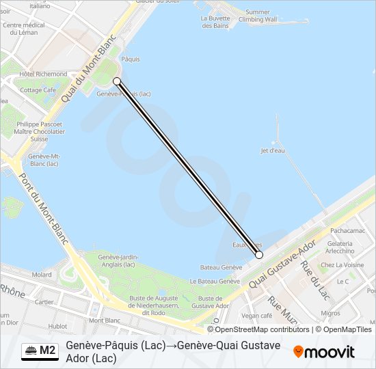 M2 Ferry Line Map