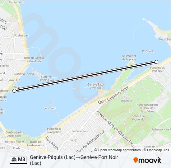 M3 Ferry Line Map