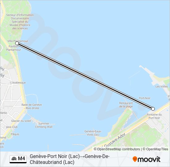 M4 Ferry Line Map