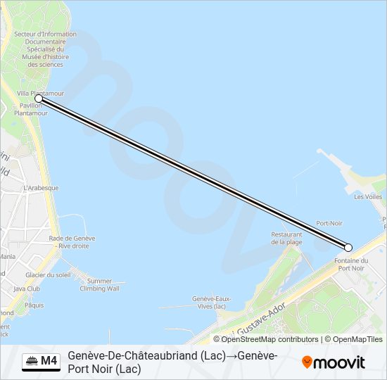 M4 Ferry Line Map
