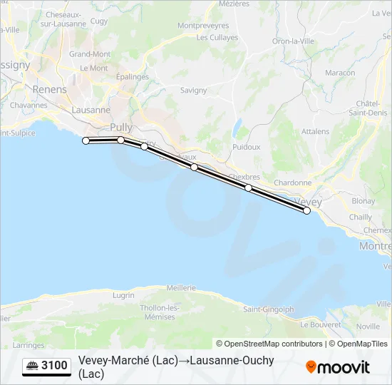Plan de la ligne 3100 de ferry