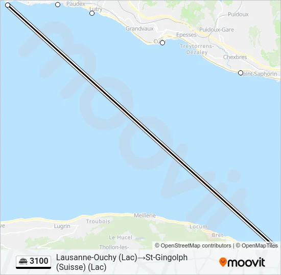 Plan de la ligne 3100 de ferry