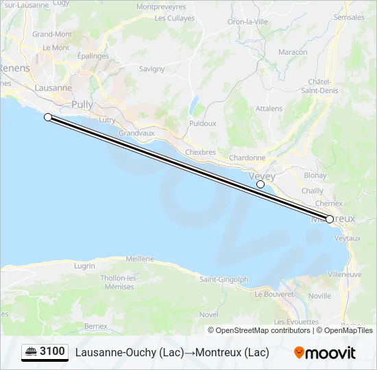 Plan de la ligne 3100 de ferry