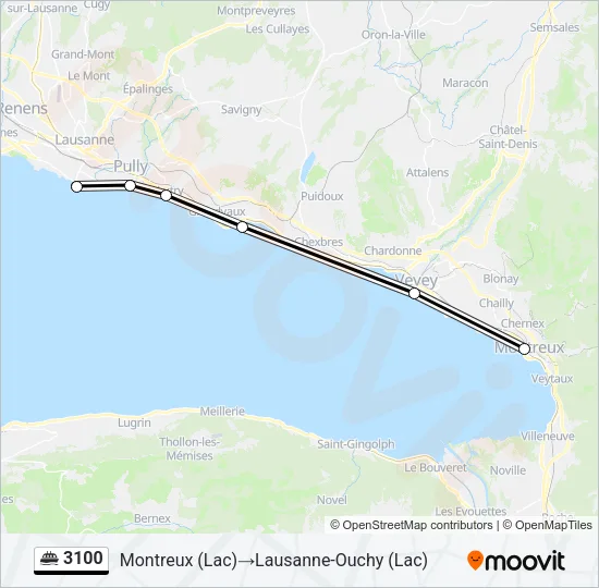 Plan de la ligne 3100 de ferry
