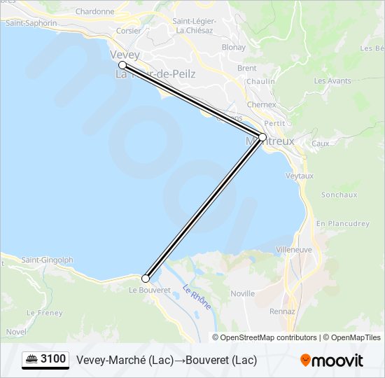 Plan de la ligne 3100 de ferry