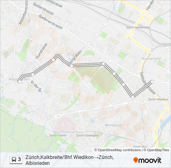 3 Bus Line Map