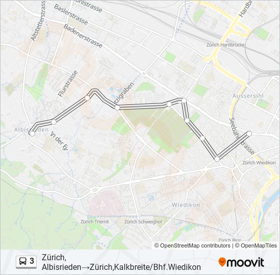 3 Bus Line Map