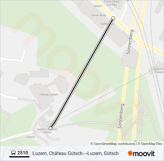 Plan de la ligne 2510 de bus