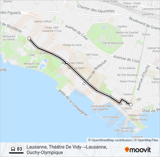 83 Bus Line Map