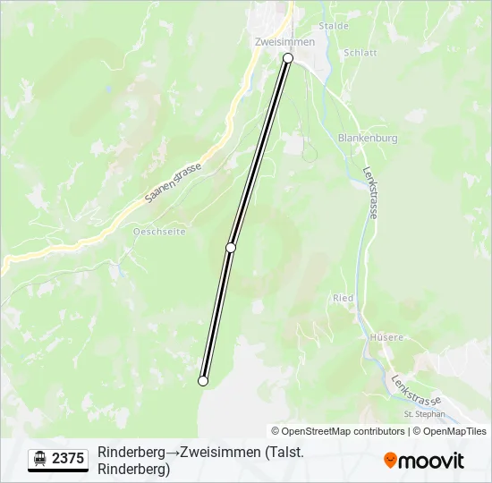 2375 Cable Car Line Map