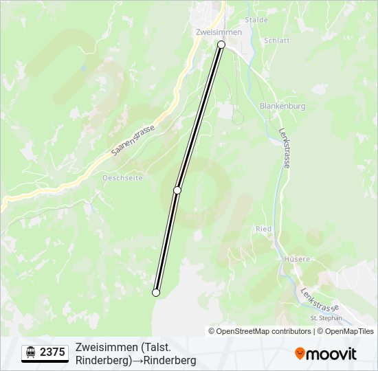 2375 Cable Car Line Map
