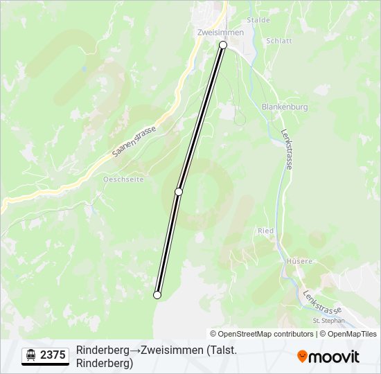2375 Cable Car Line Map