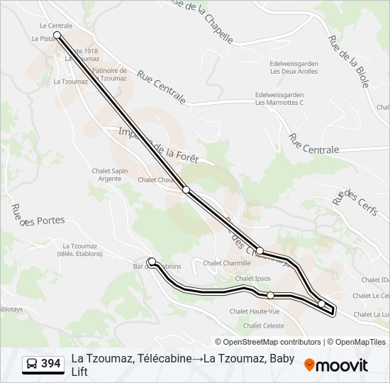 394 Bus Line Map