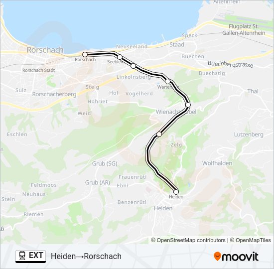 EXT Train Line Map