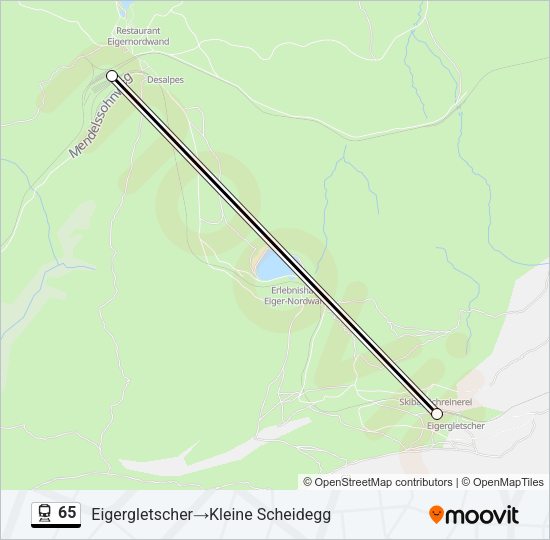 65 Train Line Map